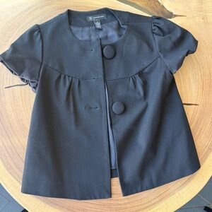 INC International Concepts Black Jacket with Button Accents